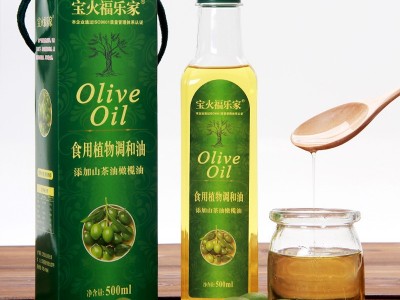 厂家生产批发山茶橄榄调和油带盒包装精美500ml瓶装植物食用油礼图3