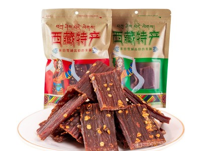 西藏特产风干牛肉干 景区展会特产店地摊货源手撕猪风干牦牛肉干图5