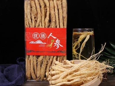 长白山人参小白参1盒1斤约300根生晒参纯干滋补泡酒批发量大价优图4