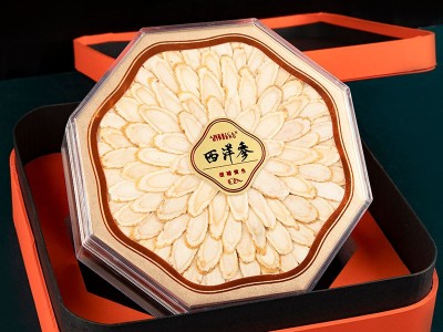 加拿大西洋参瓜子片八角礼盒装西洋参斜片花旗参整支切片过年送礼图3