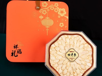 加拿大西洋参瓜子片八角礼盒装西洋参斜片花旗参整支切片过年送礼图4