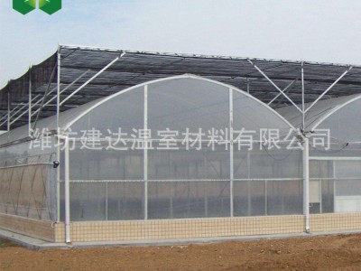 塑料薄膜大棚 连栋薄膜大棚 连栋大棚骨架 钢架大棚 花卉大棚图3