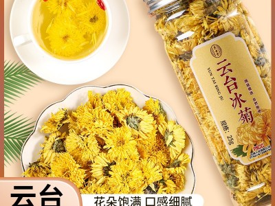 艮古堂云台冰菊代用茶一朵一杯罐装居家办公大花菊花图1