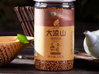 苦荞茶四川大凉山黑苦荞茶 特产级浓香型正品罐装包邮320g图1