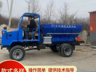农用三轮撒肥车抛洒均匀乘坐式撒粪车自走式农田撒肥车撒肥机供应图3