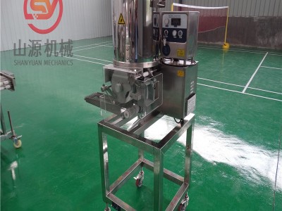全自动圆形牛肉饼成型机 汉堡肉饼成型机 山源100型肉饼机价格图4