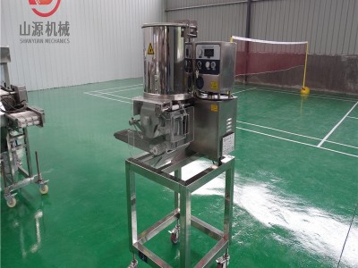 全自动圆形牛肉饼成型机 汉堡肉饼成型机 山源100型肉饼机价格图6