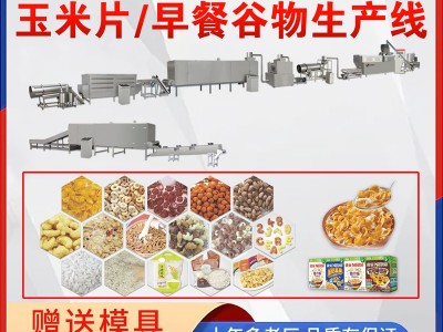 玉米片谷物脆卡乐比早餐谷物生产线 LY-65双螺杆食品膨化机设备图4