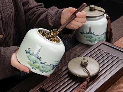 陶瓷罐特级金骏眉红茶正山小种茶叶礼盒装中秋年货送礼品长辈批发图3
