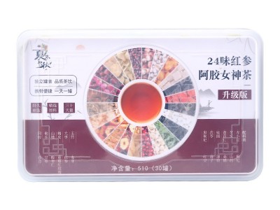 24味红参阿胶女神茶升级款小罐红参桂圆玫瑰养气茶一件分 销包邮图5