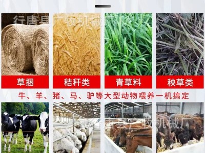 园林农场用全自动秸秆粉碎机大型草捆破碎机 圆筒牧草旋现货批发图4