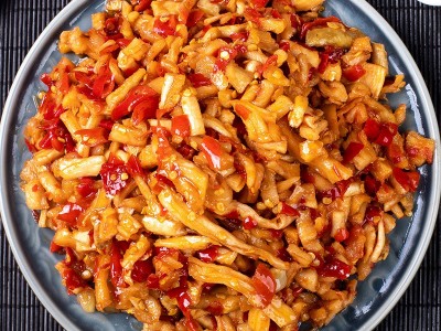 400g湖南特产手工农家开胃小菜直播货源剁椒萝卜丁饭下饭菜剁辣椒图3