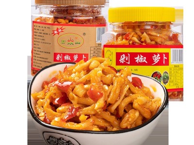 工厂批发湖南下饭菜剁椒萝卜榨菜香辣脆爽瓶装香辣萝卜条下饭菜图3