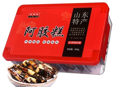 阿胶糕即食阿胶 盒装阿胶固元糕礼盒500g阿胶固元膏 阿胶片批发图3