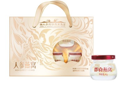 李时珍正品鲜炖即食燕窝滋补品送礼 人参燕窝礼盒装批发加工图5