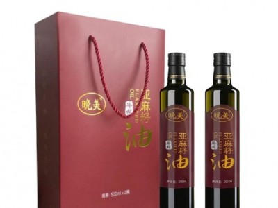 晚美冷榨亚麻籽油胡麻油500毫升玻璃瓶食用油老人孕妇宝宝月子油图4