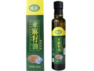 晚美冷榨亚麻籽油胡麻油500毫升玻璃瓶食用油老人孕妇宝宝月子油图3