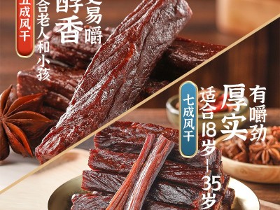蒙都风干牛肉干七成干250g内蒙古真空独立包装图2