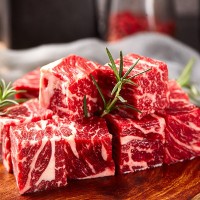 澳洲进口M6-7牛肉烧烤料批发原切商用和牛边角料冷冻雪花牛肉粒