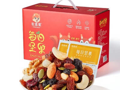 松喜果梦之果每日坚果礼盒25g/包休闲零食混合干果批发干湿分离图2