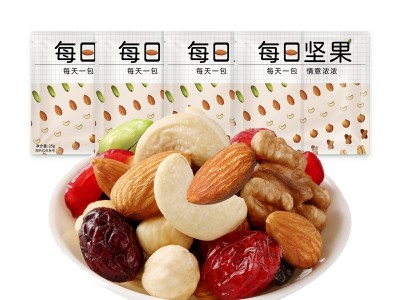 松喜果梦之果每日坚果礼盒25g/包休闲零食混合干果批发干湿分离图5