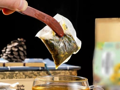 嫣茶记桑菊清糖茶150g花草袋泡茶青钱柳叶苦瓜牛蒡根茶代批发o em图2