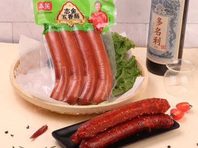 志金五香肠香辣肠 肉质鲜嫩不柴 皮脆肉香 微辣辛香不腻 厂家批发图1