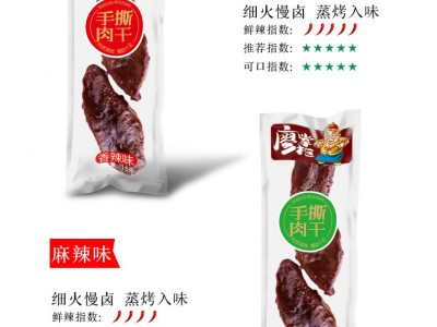 【工厂批发】湖南特产麻辣小吃零食廖掌柜手撕肉干鸭肉干独立包装图5