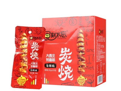 食刻不忘盒装烤面筋辣条零食休闲食品面筋串零食厂家批发直销图2