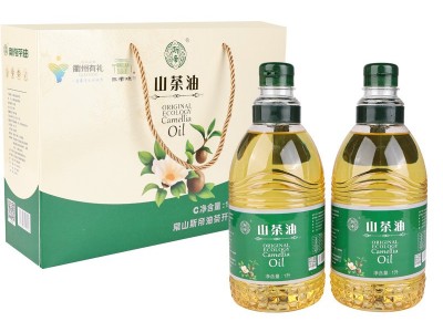 山茶初榨纯正茶籽油1L升两瓶装物理压榨一级食用油团购礼盒批发图5