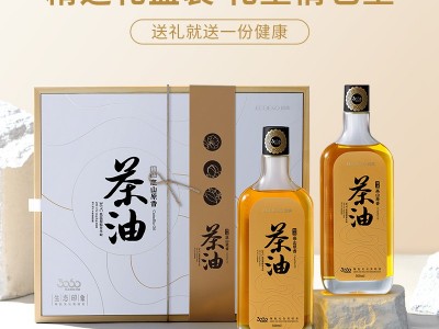 宜实山茶油原香纯正茶籽油食用油茶子油野生农家茶树油500m木礼盒图2
