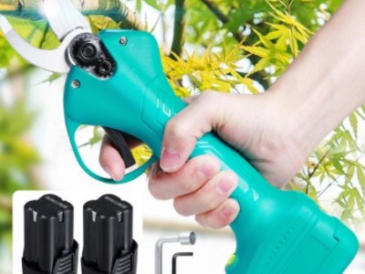 21V 无绳修剪器电动修剪剪切机高效果树盆景花园剪刀与锂离子电池图2