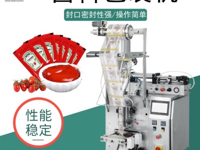 全自动小袋调料包装机酱料打包机商用番茄酱小立式液体包装机图2