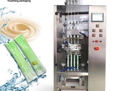 4列条袋漱口水/果汁/蜂蜜灌装封口包装机 多列液体包装机图2