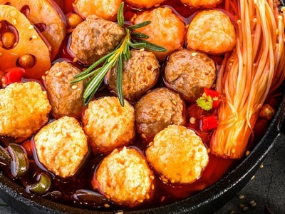 手工牛肉丸 1kg袋装餐饮店用半成品食材 火锅串串冒菜麻辣烫商用袜子图5