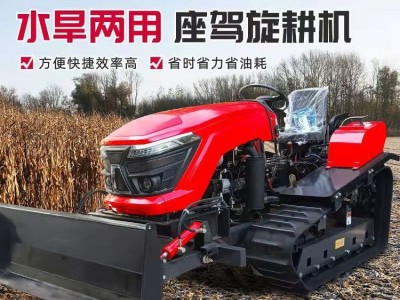 履带式旋耕机乘坐式微耕机大马力水旱两用果园农用开沟田园管理机图5