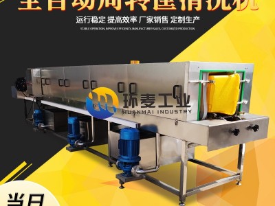 全自动餐盘清洗机 高压喷淋肉制品去油污洗筐机食品周转筐清洗机图2