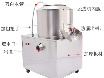 土豆去皮机商用小型脱皮机厨房食堂马铃薯芋头地瓜削皮机清洗机图5