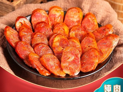 工厂店 四川麻辣香肠纯肉腊肠烟熏五花腊肉传统柏树熏烟熏工艺图2