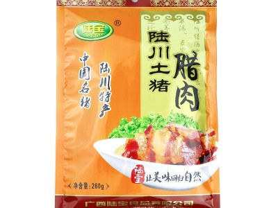 陆宝陆川猪腊肉260g 广西广东广式风味咸香微甜五花肉腊肉非烟熏图4