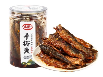 湖南手撕鱼干烟熏香辣火焙手撕鱼仔休闲麻辣素食干货香辣手 撕208g图4