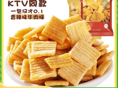 小零食批发厂家小锅巴零食香辣麻辣味批发整箱散装包装膨化食品图3