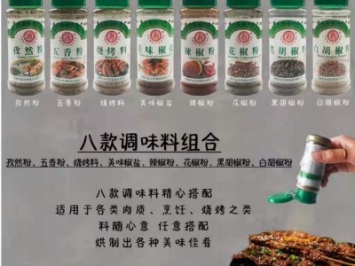 瓶装烧烤调料组合孜然粉白胡椒花椒辣椒粉火锅家用炒菜调味料可定图2
