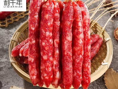 利千年广味腊肠500g真空袋包装广东腊肠咸甜口味家用腊肠厂家批发图2