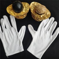中厚纯棉螺纹手套加工 礼仪白手套 质量好工厂定做出售