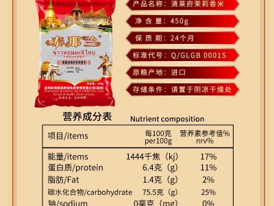 泰那兰香米泰国清莱府茉莉香米450G原粮进口大米长粒香礼品小包装图3