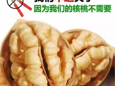 现货新疆185纸皮核桃批发500g 薄皮手剥阿克苏大核桃纸皮生核桃图3