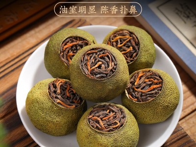 新会小青柑普洱茶陈皮柑普茶小青桔小罐礼盒装云南熟普茶叶600g图3