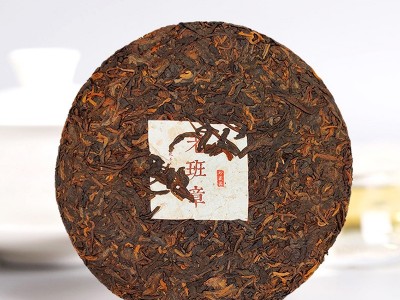 老班章普洱熟茶云南古树老料金芽陈年熟普七子饼茶叶357g现货批发图2