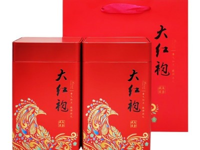 源头批发福建武夷岩茶大红袍茶叶礼盒装高档送人罐装特级乌龙茶图5